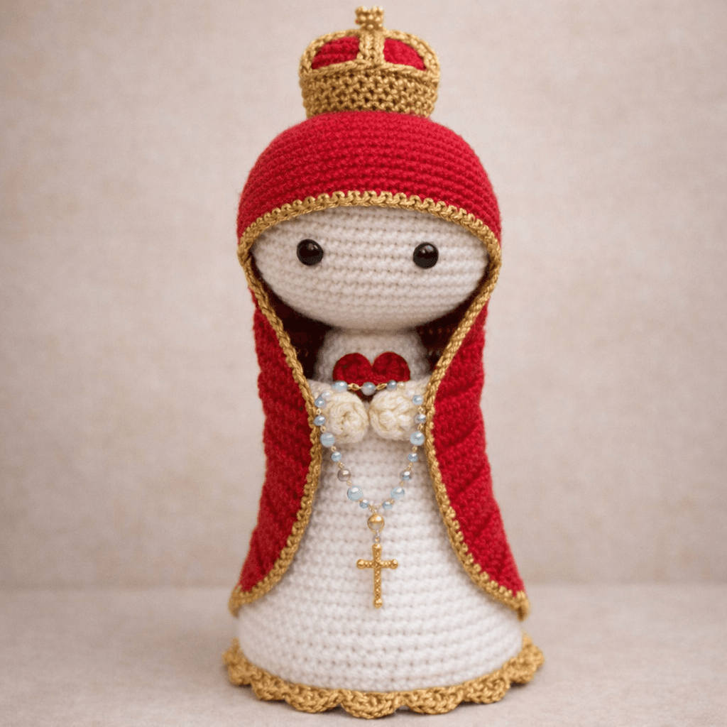 Amigurumi de Nossa Senhora Aparecida